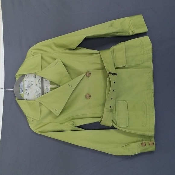 Old Navy Lime Green Double Breasted Coat Jacket - Extra Small - Picture 2 of 4